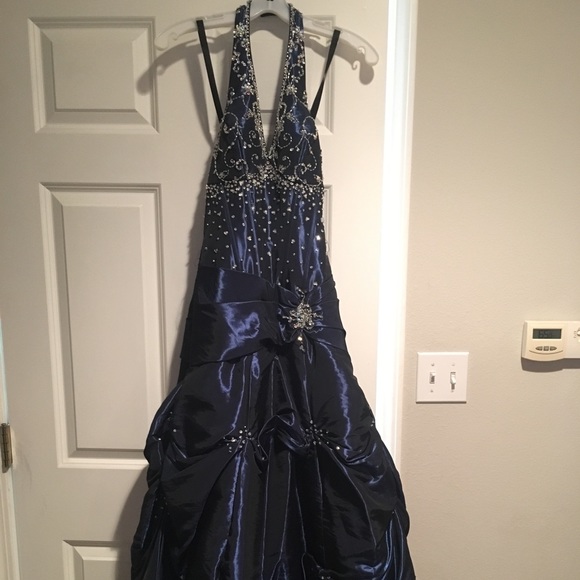 Mori Lee Prom Dress- Royal Blue Size 0 - Picture 2 of 6
